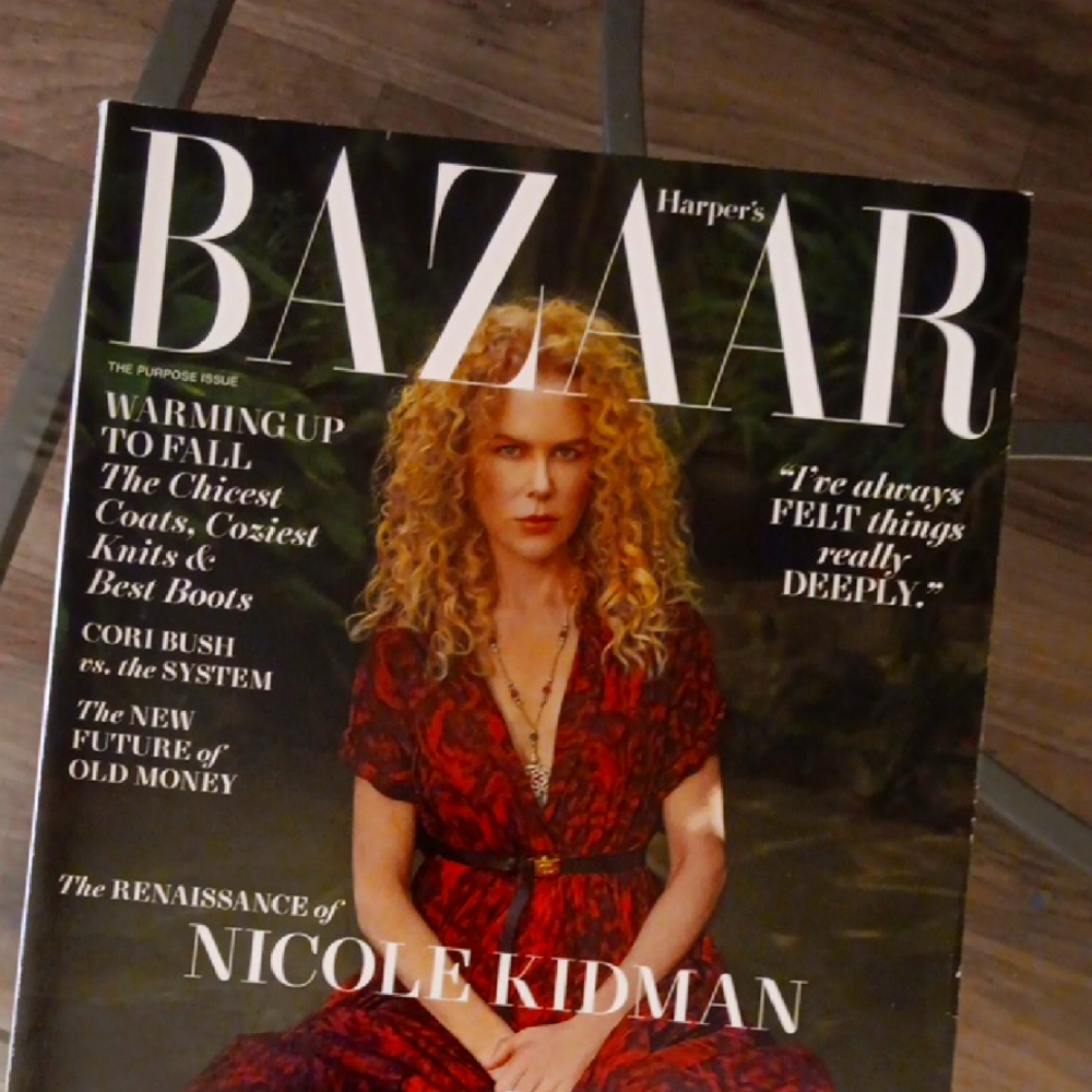 Harper's Bazaar Magazine with Nicole Kidman Cover